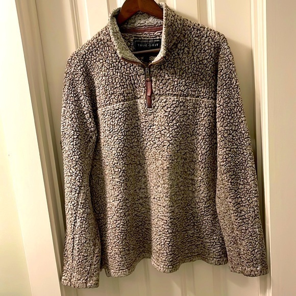 True Grit’s The Original Frosty Tipped Pullover Jacket M color white/brown